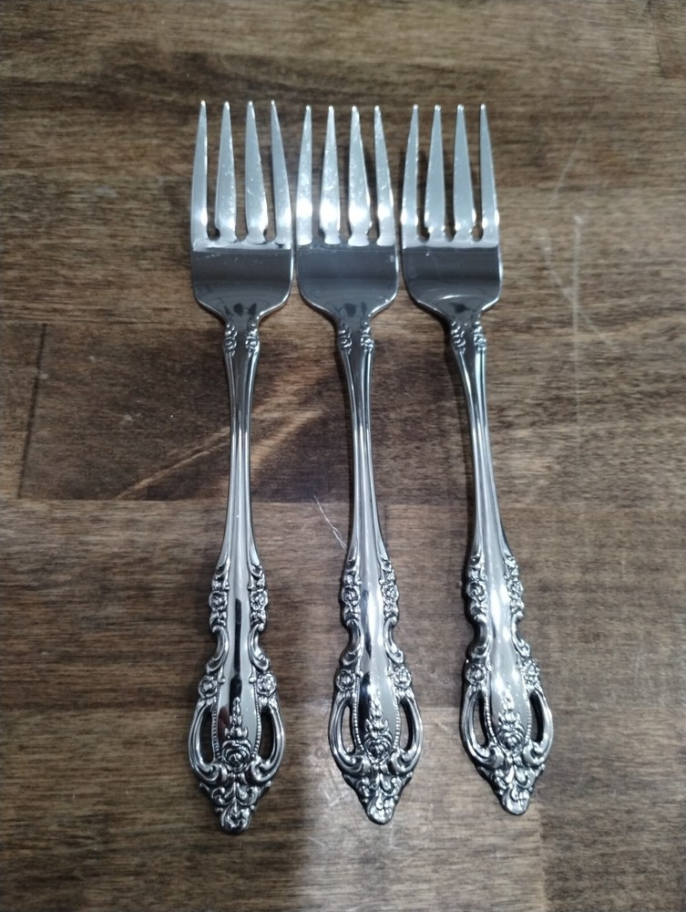 Oneida Community Brahms Stainless Flatware Salad Fork Set Of 3 Silverware