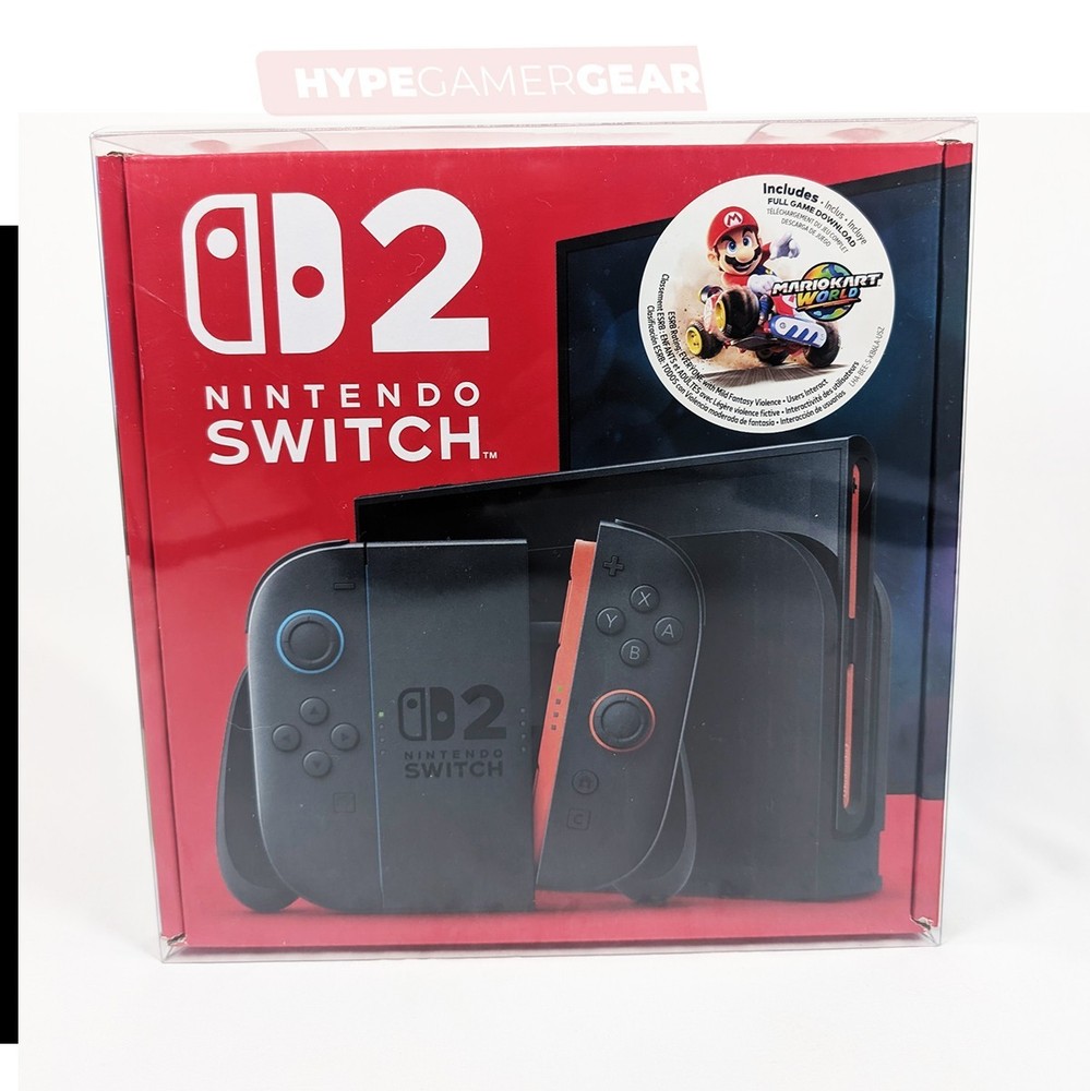 Nintendo Switch 2 Box Protector & Display Case | PET Plastic | Acid-Free |
