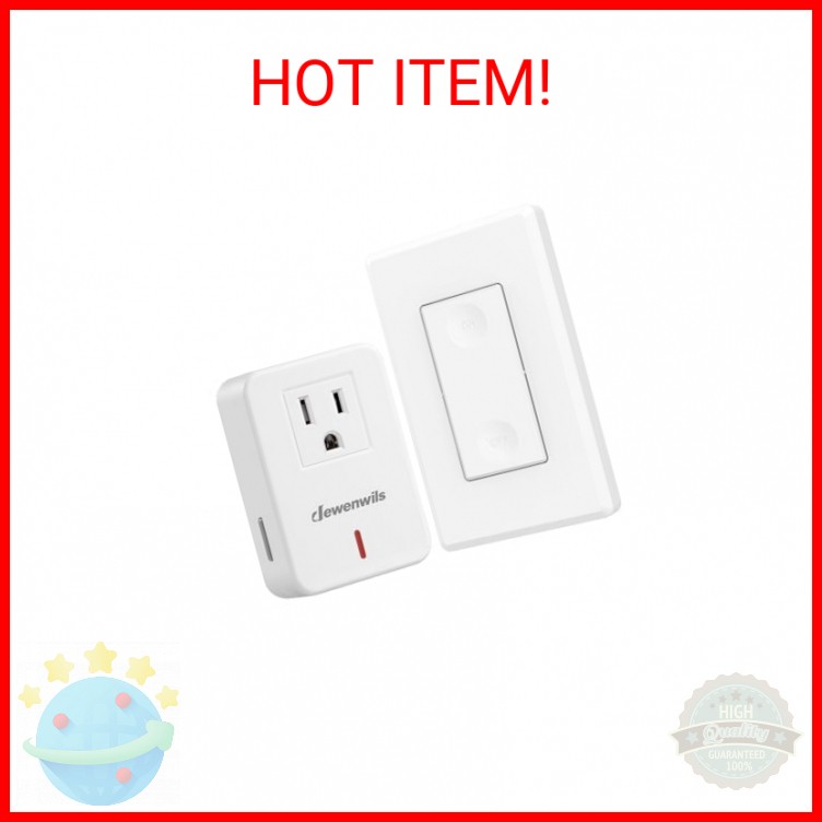 DEWENWILS Remote Control Outlet Wireless Wall Mounted Light Switch, Electrical P
