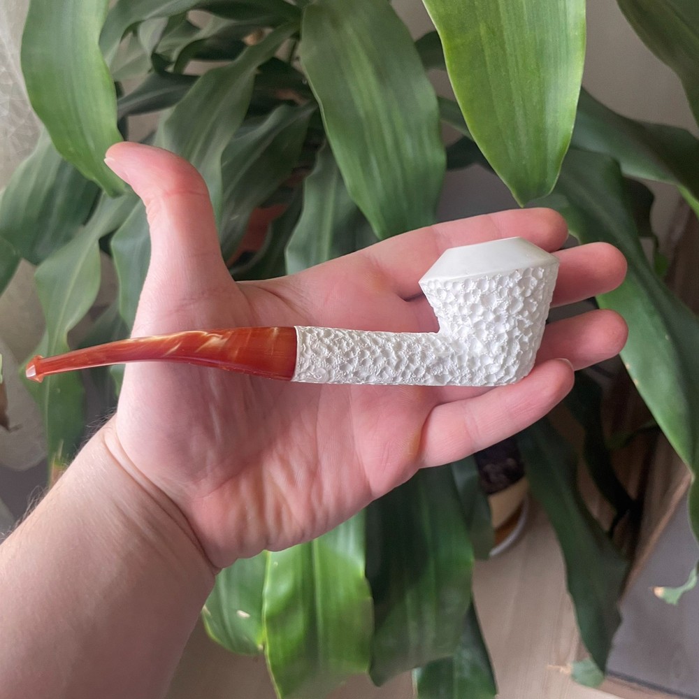 S.Yanik Meerschaum Pipe – Rusticated Smoking Pipe