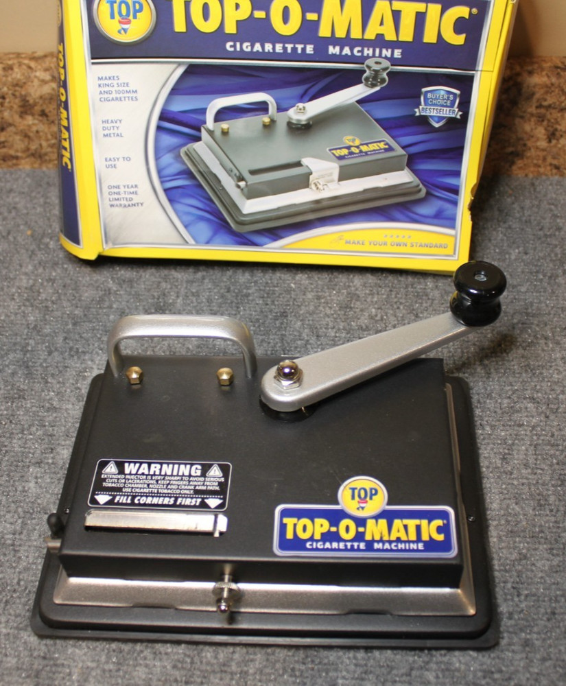 TOP-O-MATIC CIGARETTE ROLLING MACHINE  w/Original Box by TOP WORKS