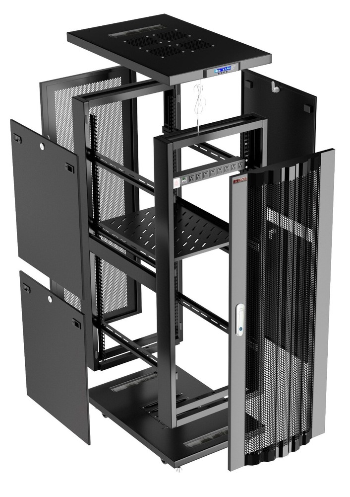 Sysracks 32U 39'' Deep IT Network Data Server Rack Cabinet Mesh Vented Door