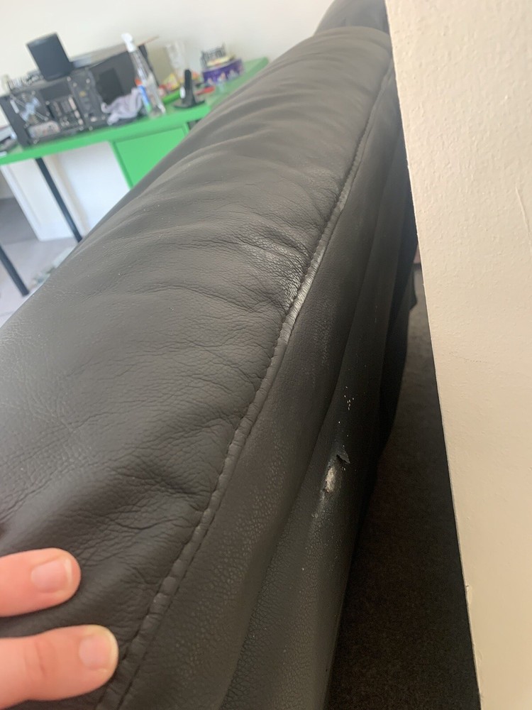 Black Leather Recliner Sofa