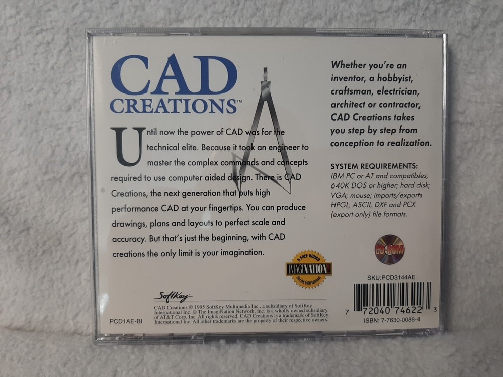 Vtg CAD Creations DVD ROM Design Software
