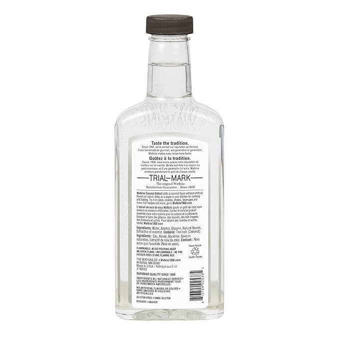 Watkins Coconut Extract, Non-GMO, 11 fl. oz. Bottle, 1-Pack,