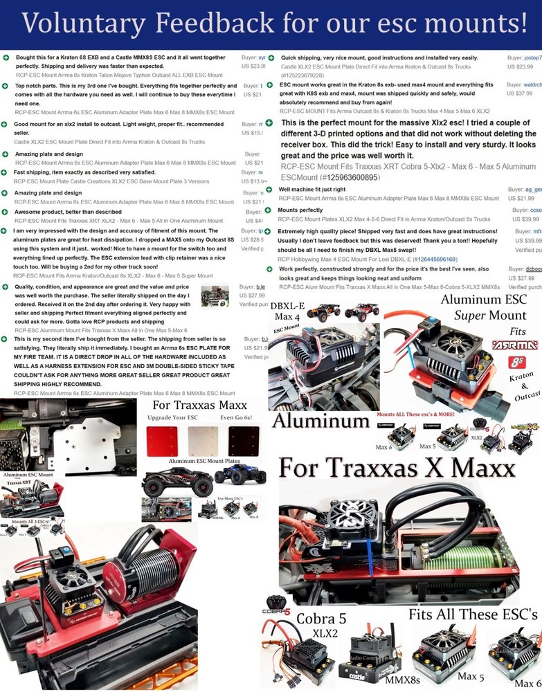 RCP Xtreme Cool Hobbywing Max 8 Ultimate Accessory Switch Plate System