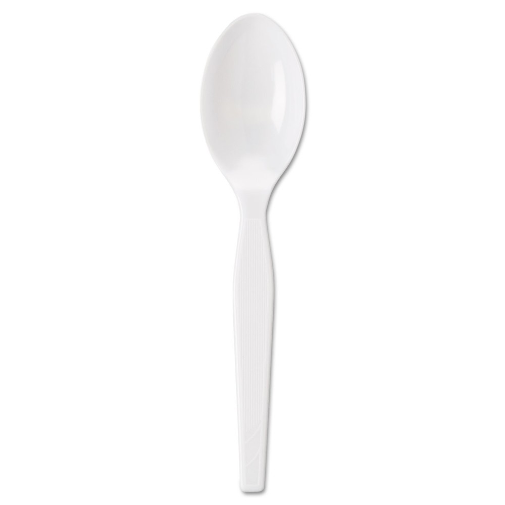 Dixie® Individually Wrapped Polystyrene Cutlery, Teaspoons, White, 1000/Carton
