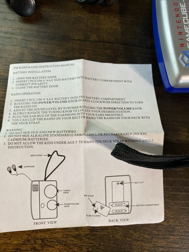 GameCube Mini Radio Promo W Instructions Tested
