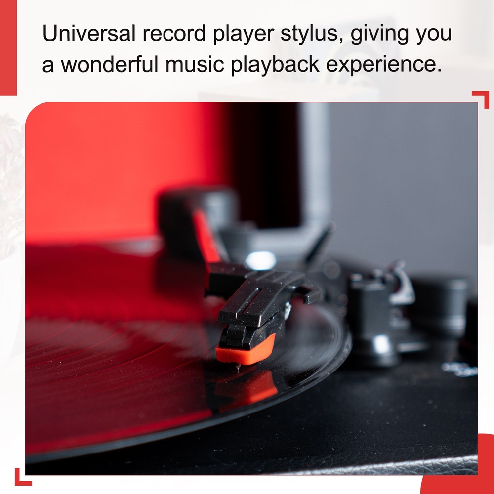 1 Pack Record Player Needle, Turntable Replacement Diamond Record Needle, Red