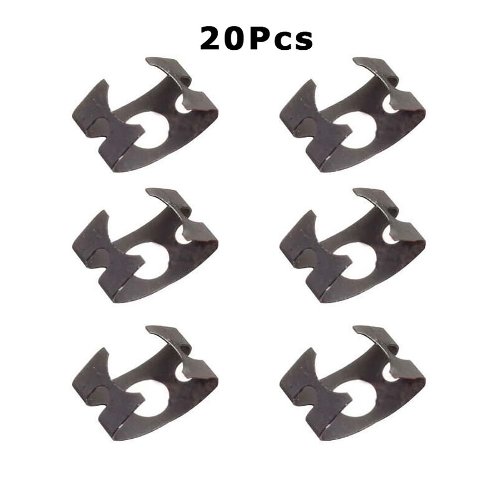Long-Lasting Rust-Resistant Stable Functional 20Pcs C-Type Brake Spring Nut Clip