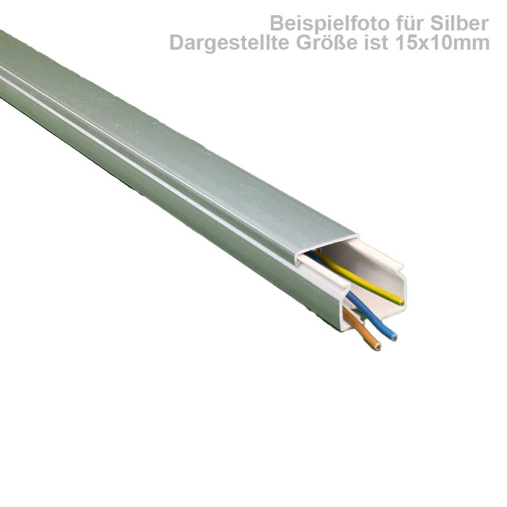 Cable Duct 15x15mm Silver Self Adhesive 1m Installation Duct