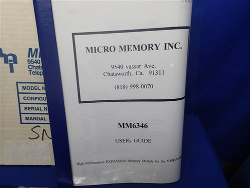 MICRO MEMORY MM6346 DUAL PORT DYNAMIC RANDOM ACCESS MEMORY MODULE UNUSED SURPLUS