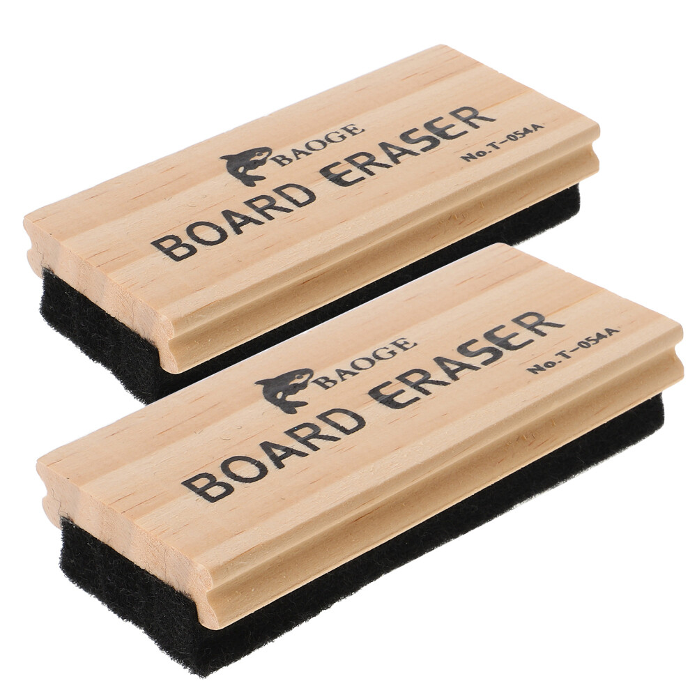 2 Pcs Blackboard Eraser Cleaner Black Board Eraser Wool Felt Eraser