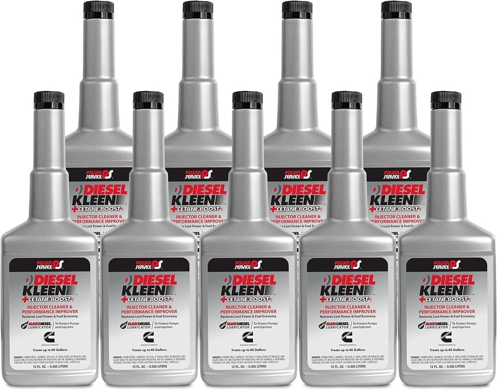 Power Service Diesel Kleen Cetane Boost Fuel Additive 12oz 9 Pack Improve Powers