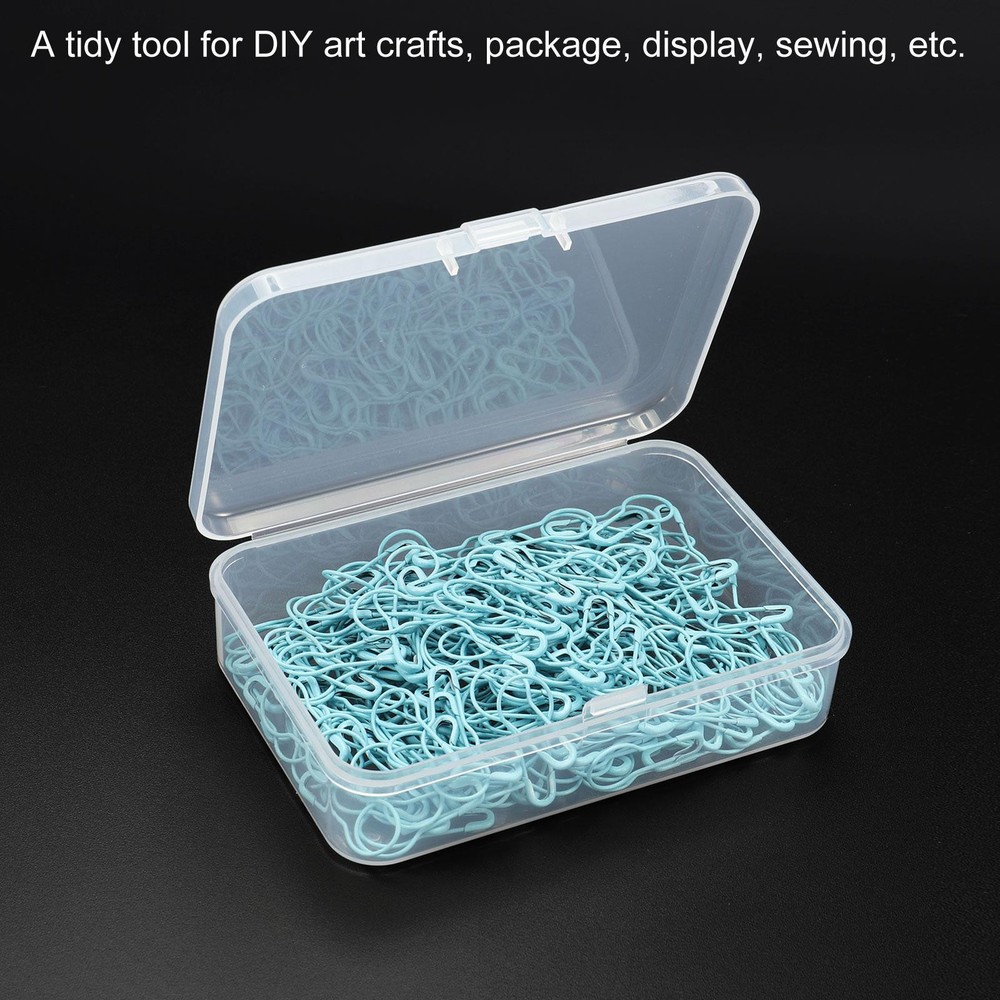 4pcs Clear Storage Container w Hinged Lid 95x65x25mm Plastic Rectangular Box