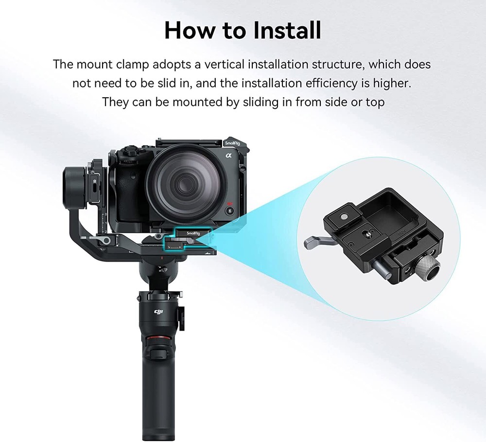 SmallRig Arca-Swiss Mount Plate for DJI RS 3 Mini for Balancing Heavy Camera