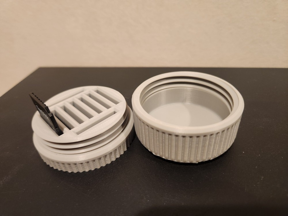 Memory SD Card Case Storage Holder 9 Slots 3d Printed