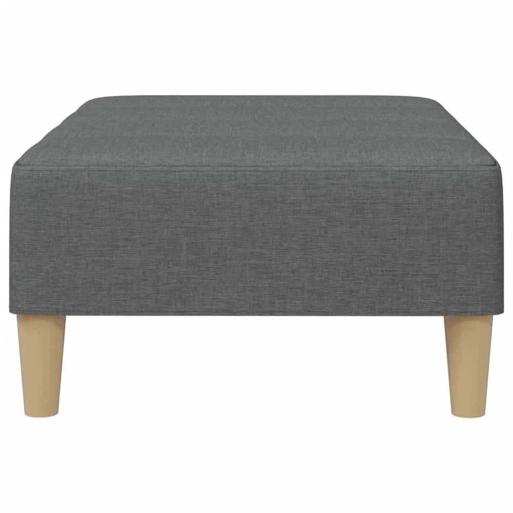 Footstool Dark Grey Polyester, Plywood, Foam, Plastic Medium