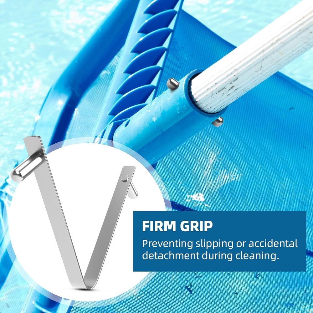 Pool V Clips Stainless Steel 6 Pack New