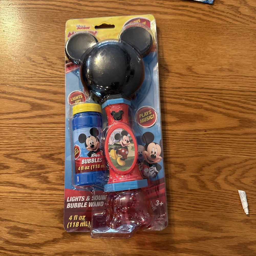 Disney Mickey Mouse Light and Sound Musical Bubble Wand Includes bubble Solution