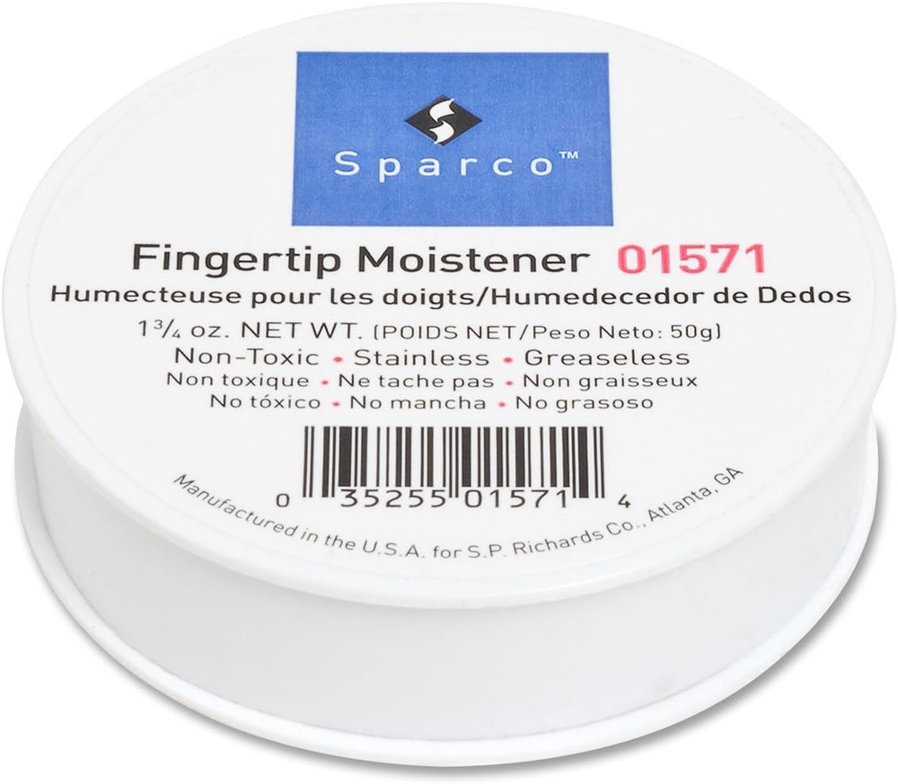 Sortkwik Fingertip Moistener, Nonskid Back, 1-3/4 oz Odorless & Greaseless