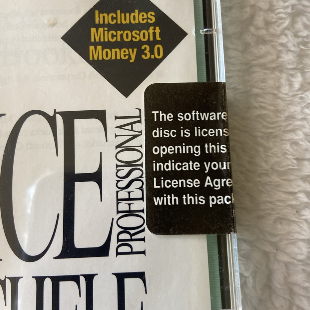 Microsoft Office Professional and Bookshelf Software CD 1994 Windows Vtg Sealed