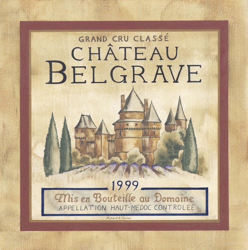 Ceramic Backsplash Tile Mural Wine Themed Kitchen - Chateau Belgrave