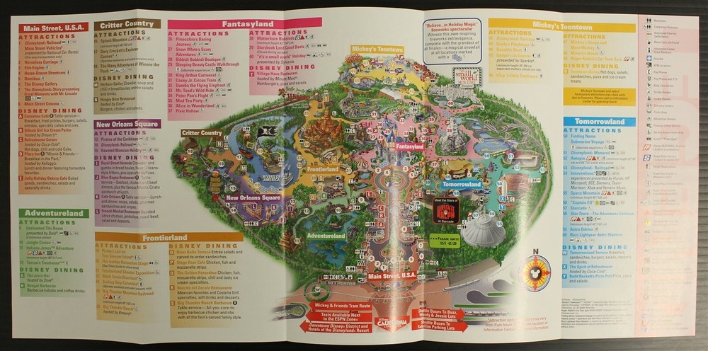 DISNEYLAND GUIDE MAP - "JUST GOT MERRIER!" - 2012