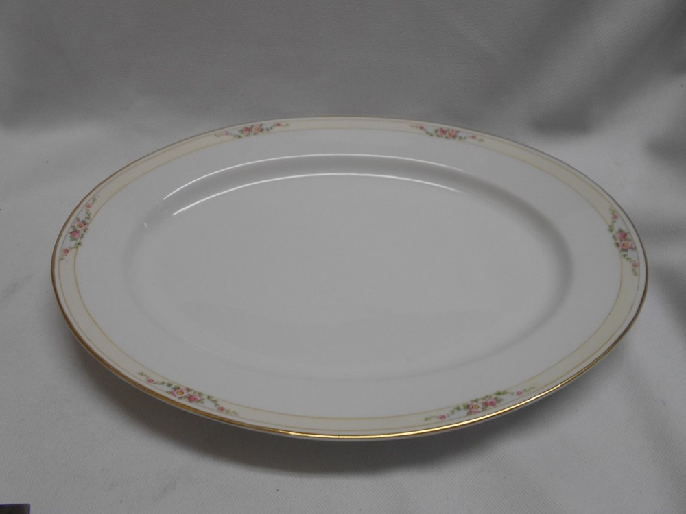 VINTAGE NORITAKE "NIPPON" ROSE PATTERN serving platter