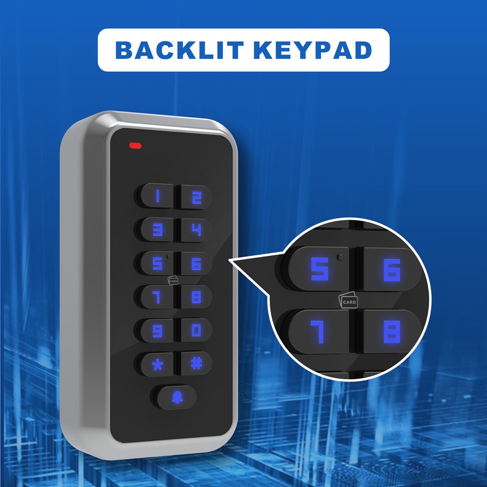 Metal RFID Reader Access Control Security System Keypad ID Card & Magnetic Lock