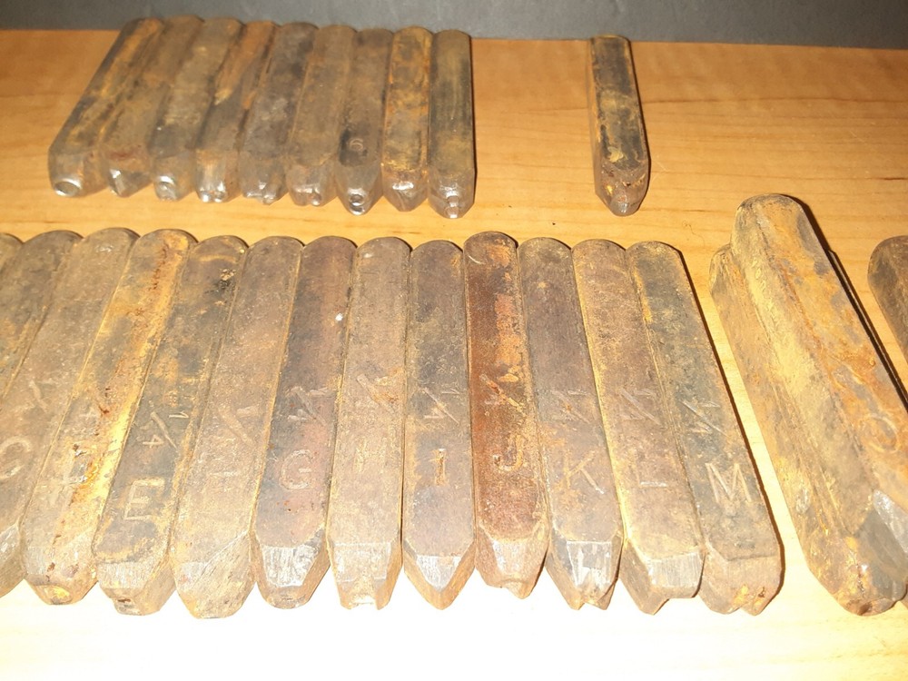 Vintage 1/4" Boker Number And Letter Punch Set