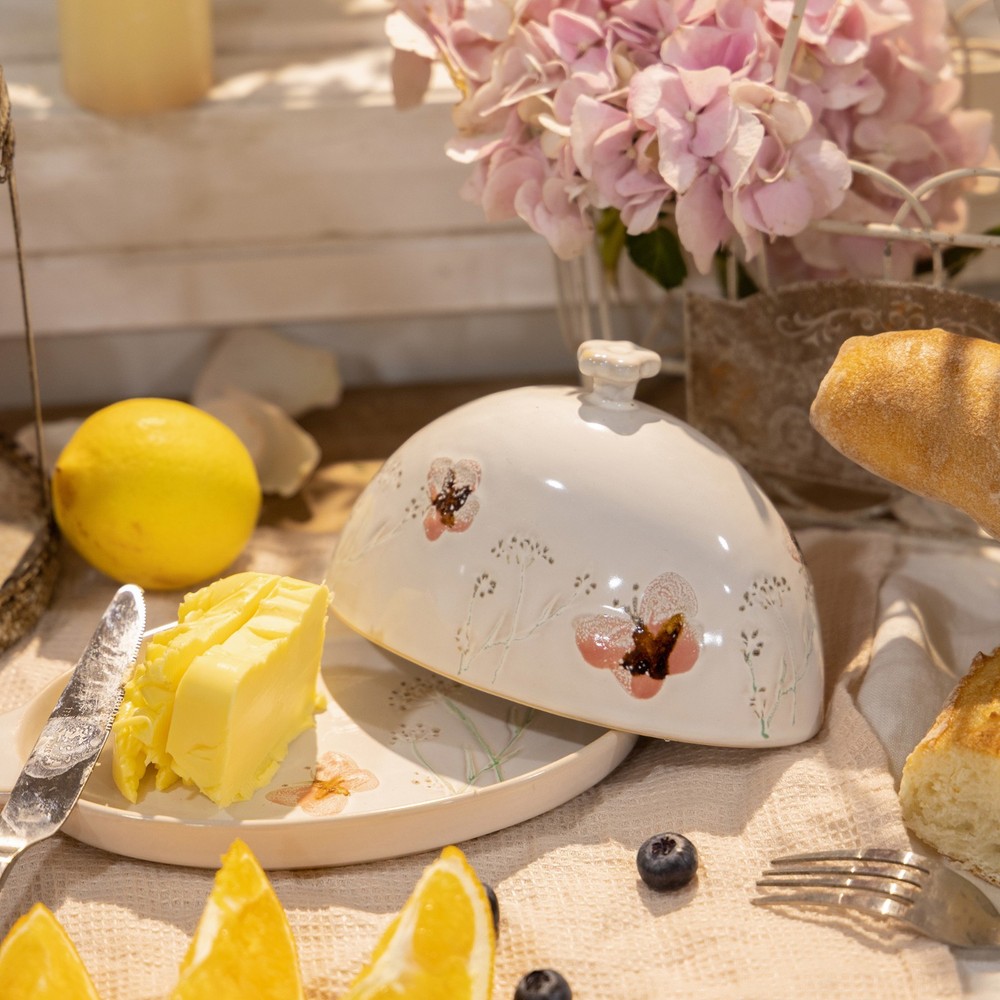 Ceramic Butter Dish With Lid Butter Keeper Dinning Table Kitchen Decor