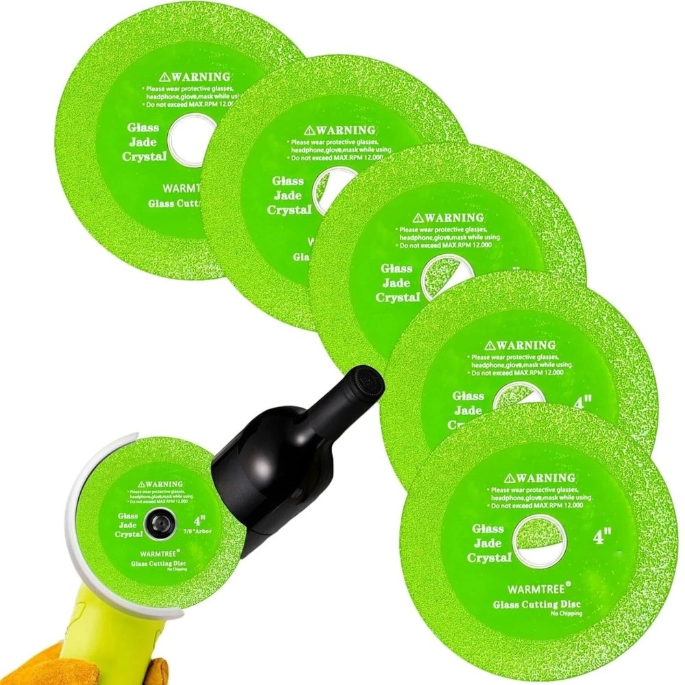 5 Pcs Glass Cutting Disc for Angle Grinder, 4" Ceramic Tile Cutter Blade, Ultra