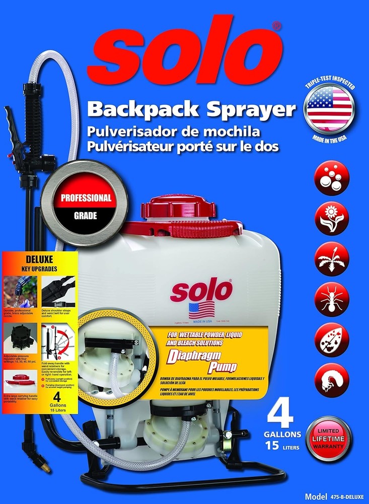 Solo 475-B-DELUXE 4-Gallon Professional Backpack Sprayer