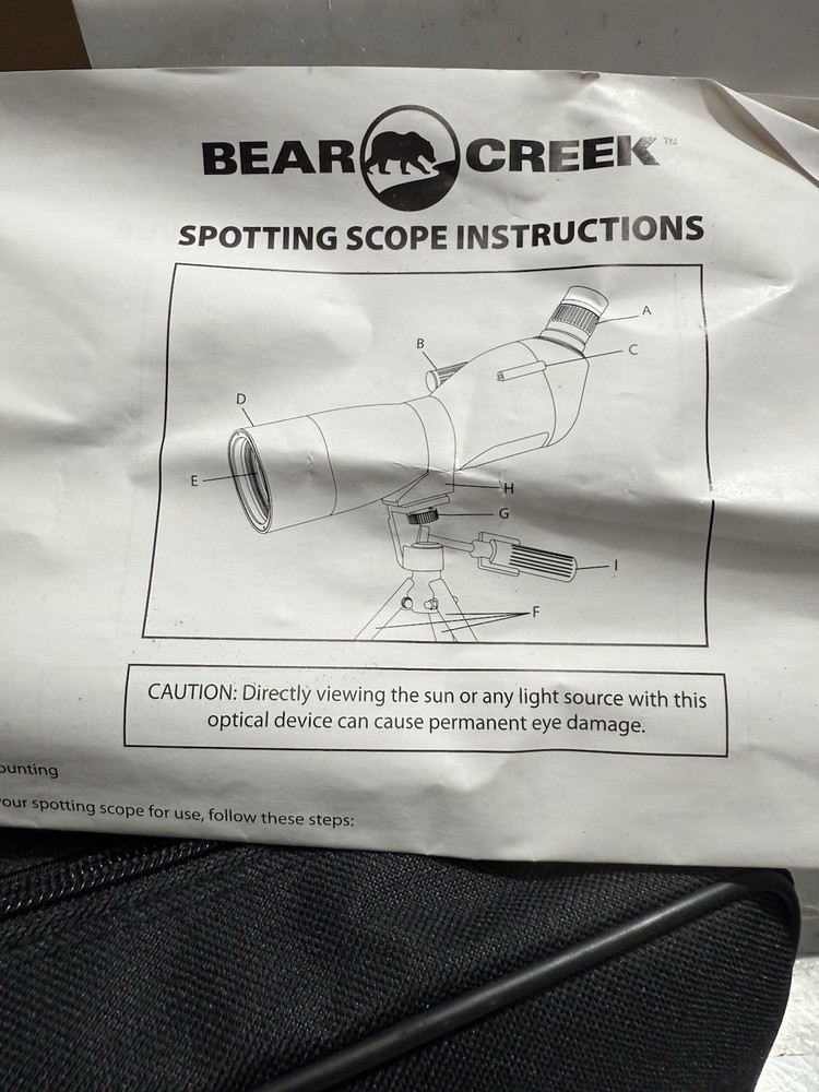 Bear Creek 15-45x65 Spotting Scope