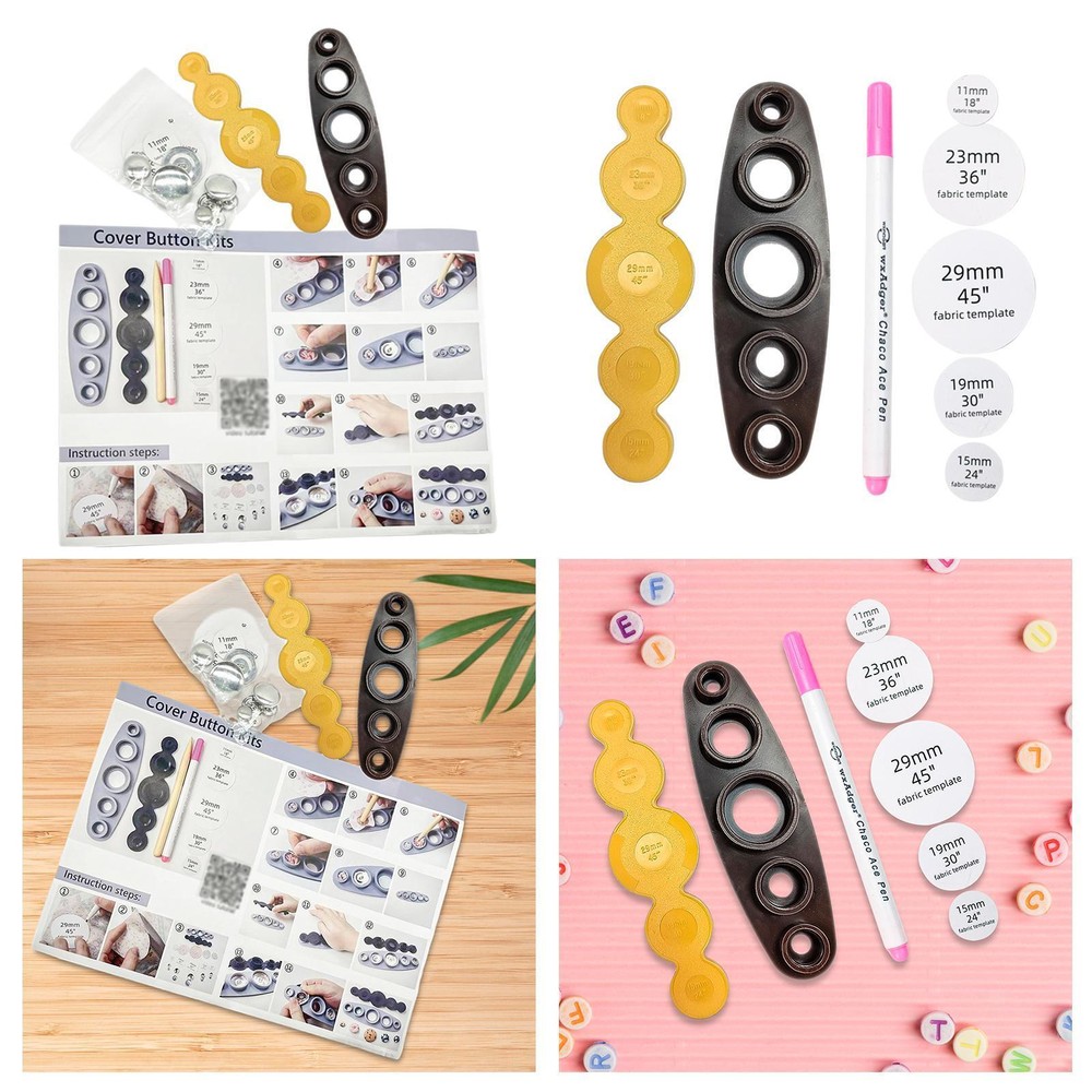 Self Cover Button Tool Make Own Covered Buttons Sewing Craft Cover Button Tools