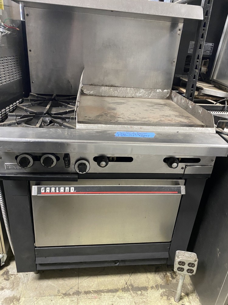 Garland 2 Burner Range W/36” Gas Griddle, Immaculate!
