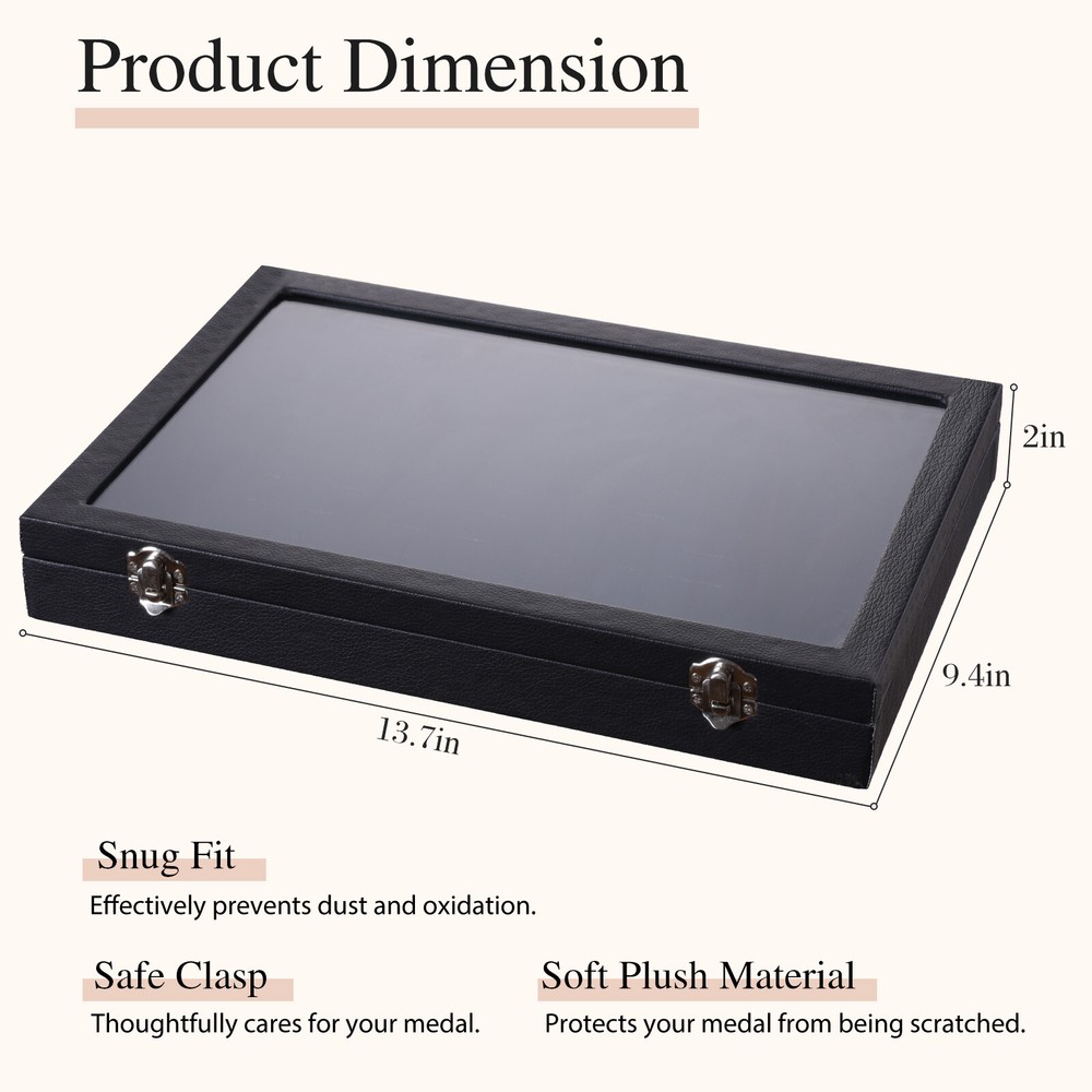 2pcs Clear Pin Display Case Dustproof Pin Collection Showcase Storage Organizer