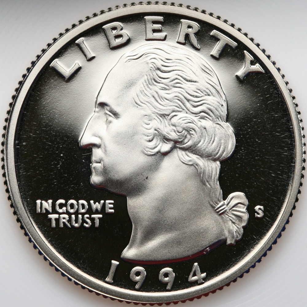 1994 S Gem DCam Proof Washington Quarter CN-Clad