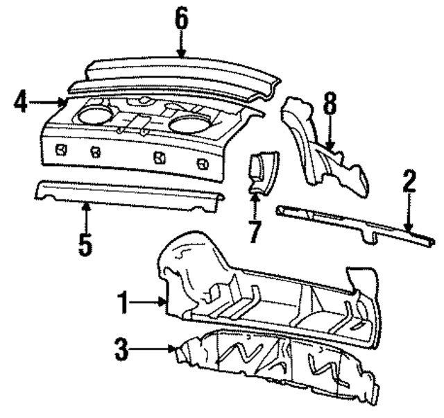 Genuine GM Rear Body Panel 10166073