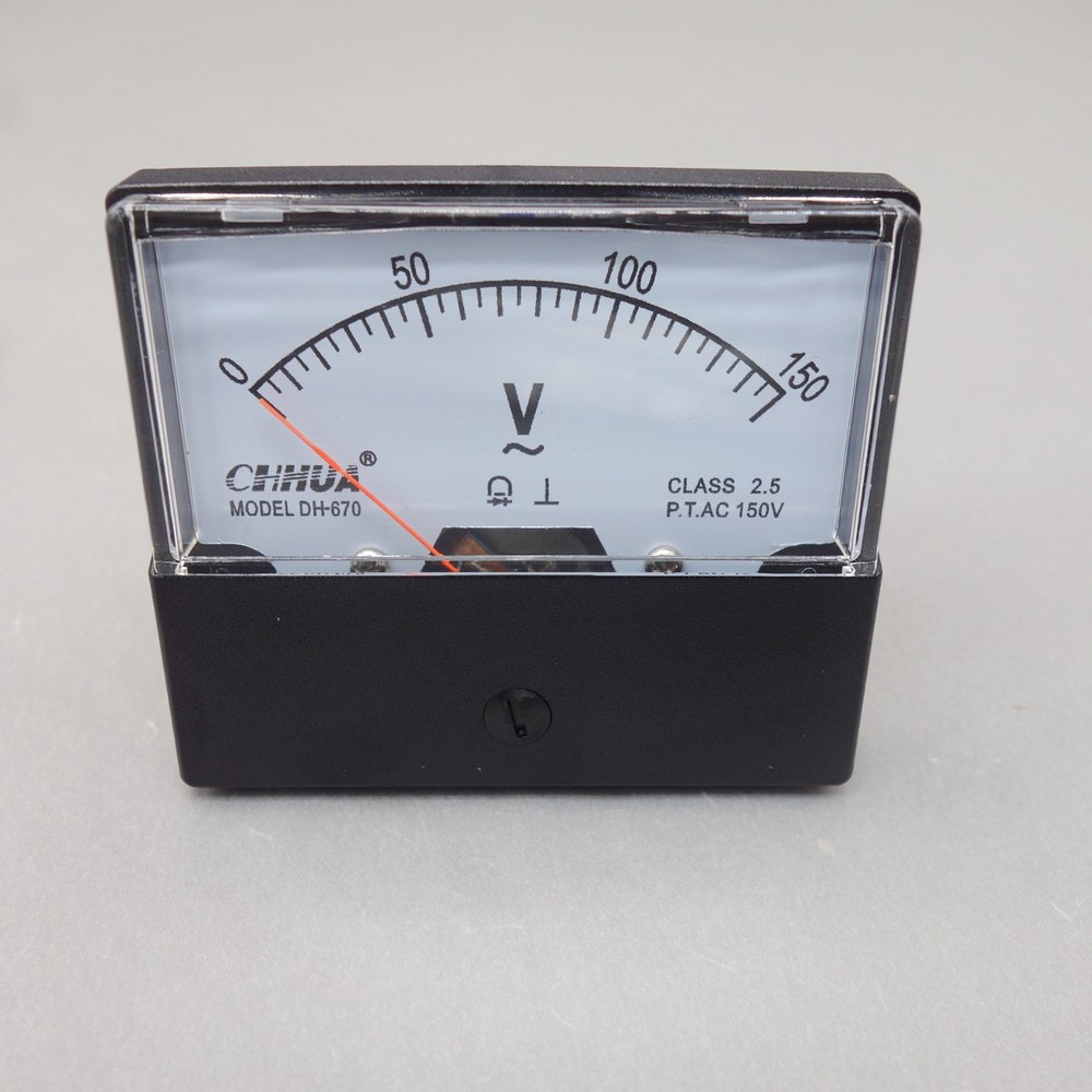 AC 0-150V Analog Voltmeter Analogue Voltage Panel Meter 60*70 directly Connect