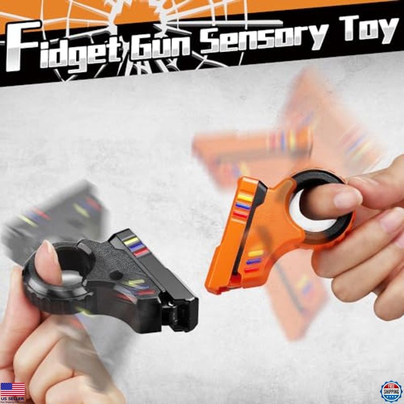 Transformable Fidget Slider Ring - Colorful Sensory Spinner for Stress Relief