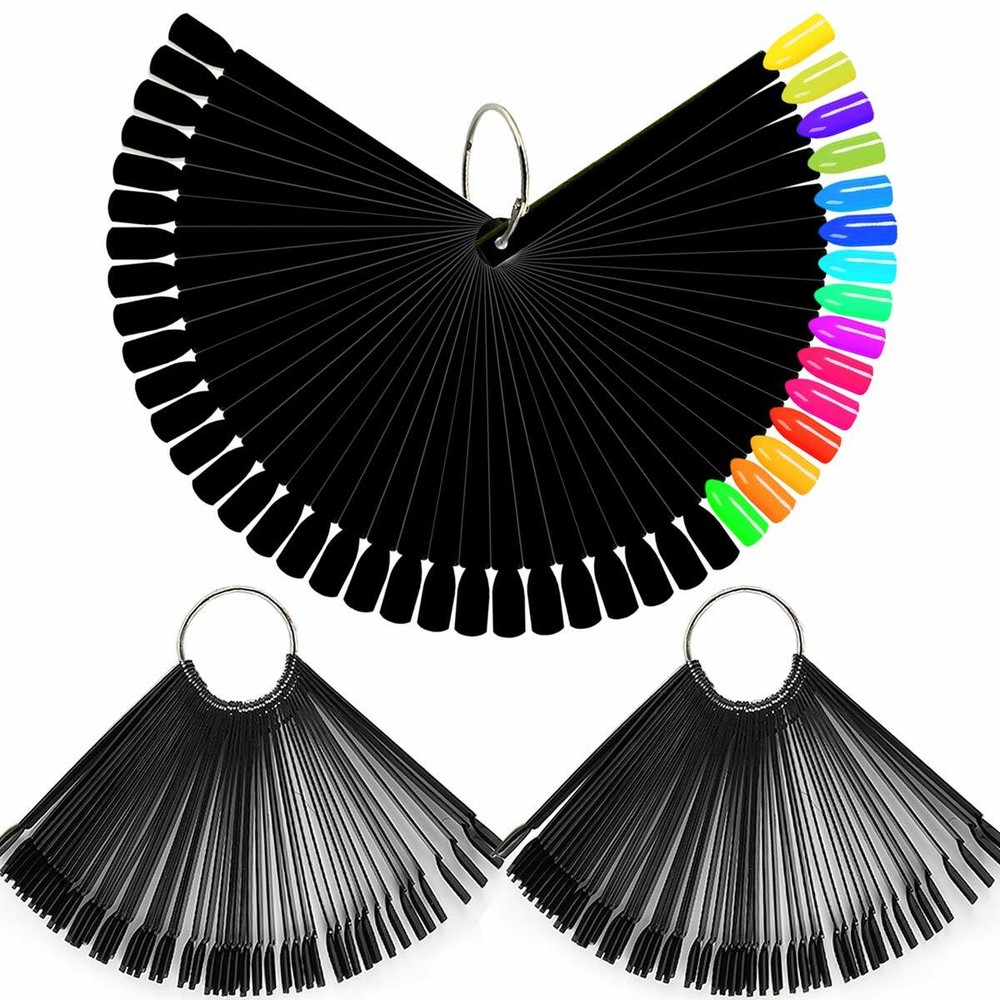 Nail Polish Practice Display Chart False Nail Art Tips Sticks/Rings - Jargod