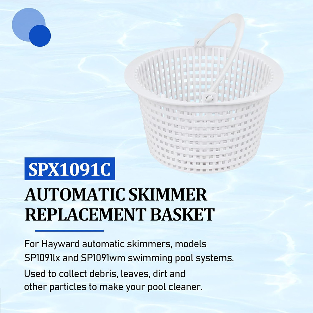 2-Pack Above-Ground Pool Skimmer Replacement Baskets with Handle for Hayward