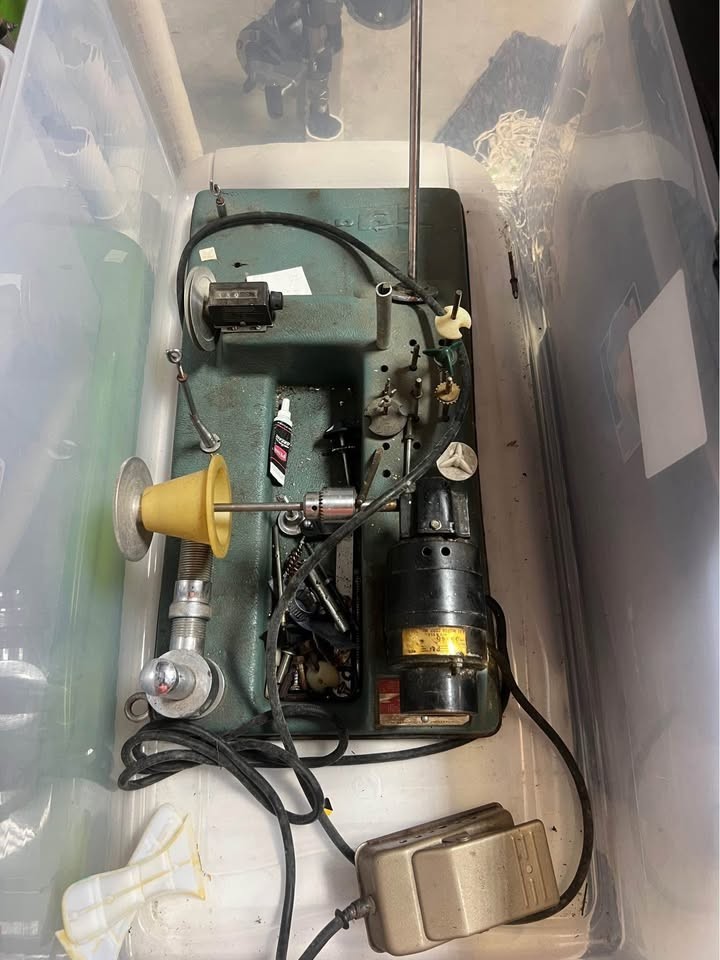 Garcia Line Winder Spooler w/ Variable Speed Foot Controller Left Or Right Hand