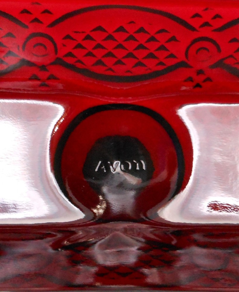 Avon Ruby Red 1876 Cape Cod Covered Butter Dish LID ONLY 6.25" Long Very Good