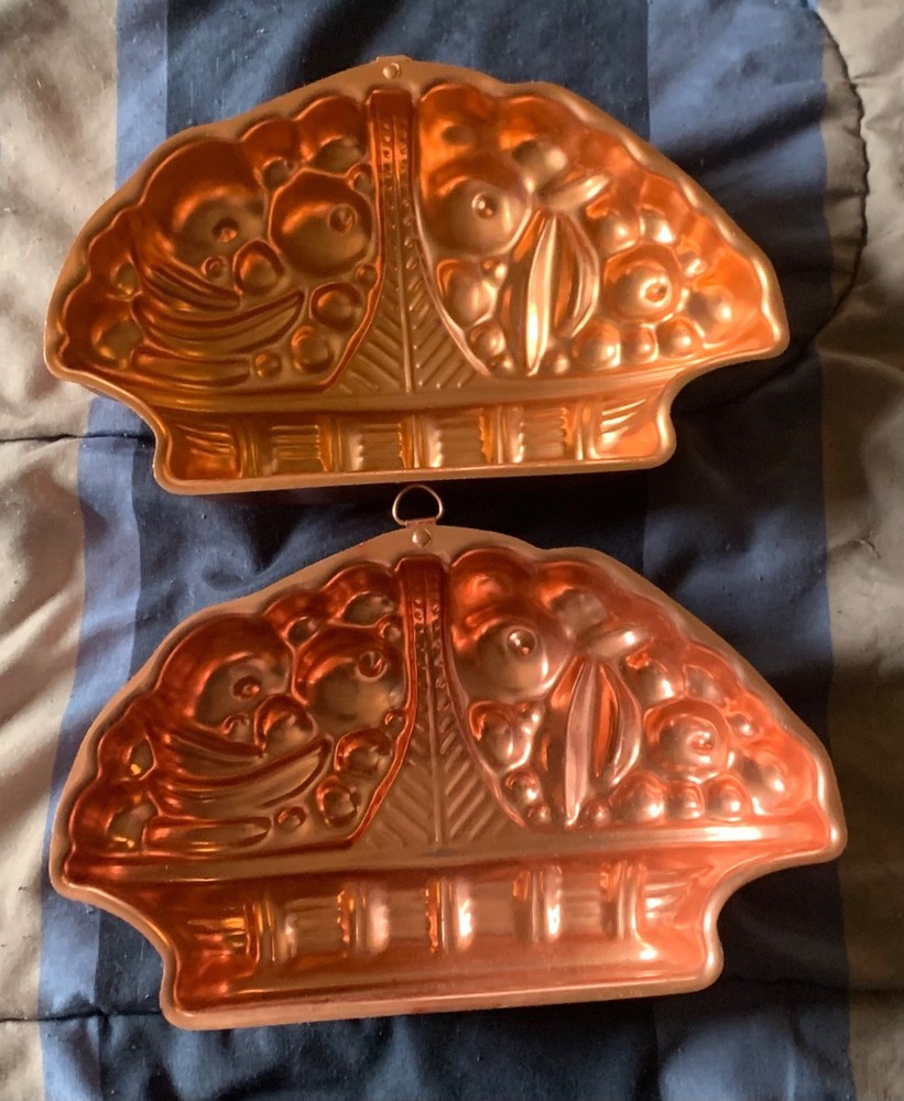 copper mold fruit basket set