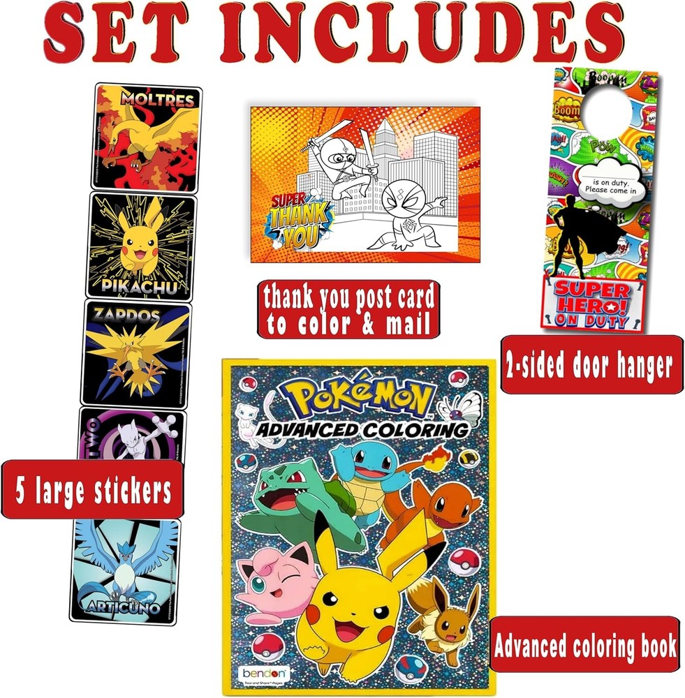 Pokemon Advanced Coloring and Stickers Activity Set Advanced/Kids/gift