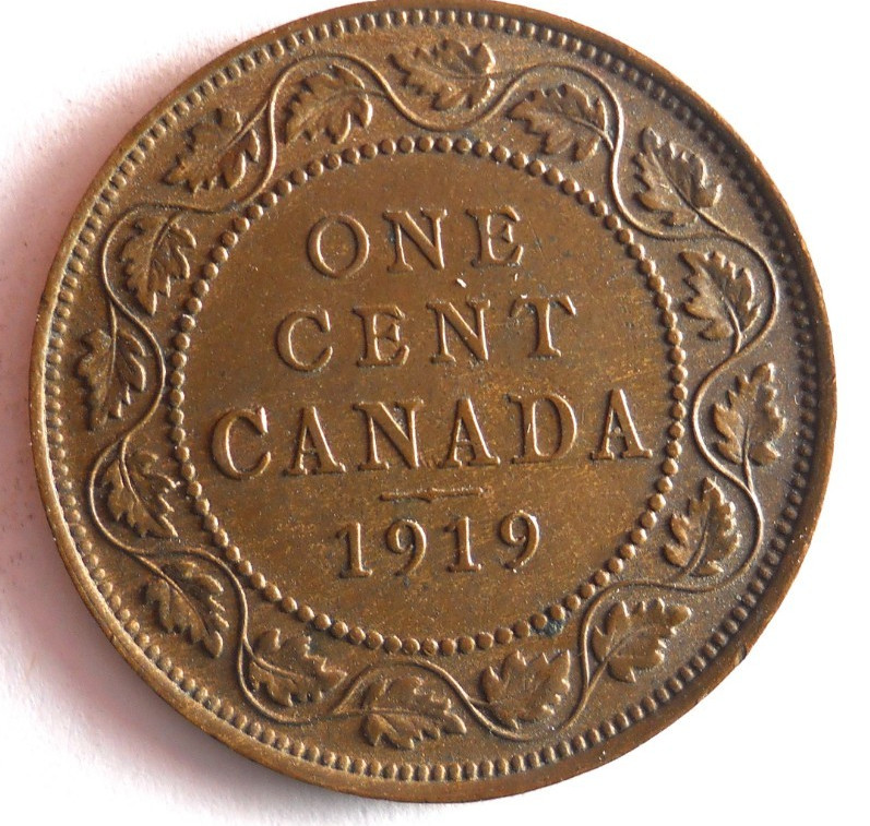 1919 CANADA CENT - Excellent Coin - FREE SHIP - Bin #740