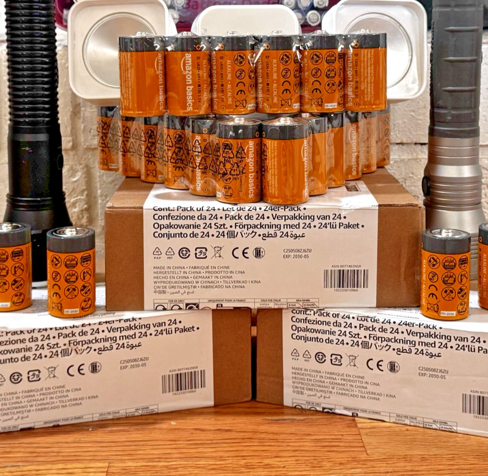 4 D Batteries Amazon Basics - High Capacity Expiration 7/2030